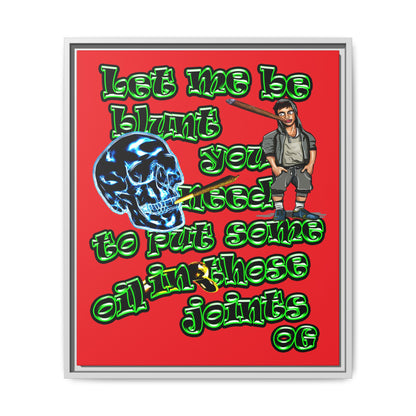 og - framed canvas art (red)