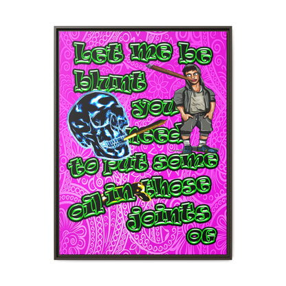og - framed canvas art (pink swirl)