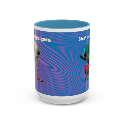 I don't care that your grey - Accent Mug (light blue-purple wave)