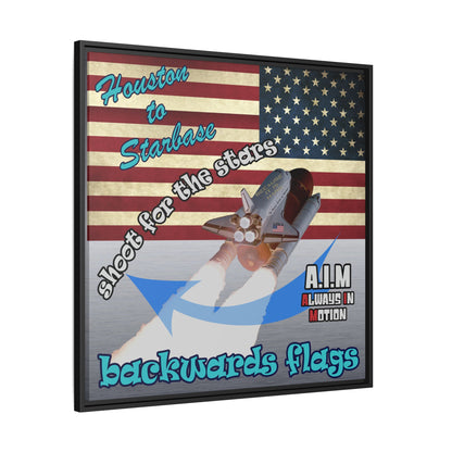 shoot for the stars - framed canvas art (brushed nickel)