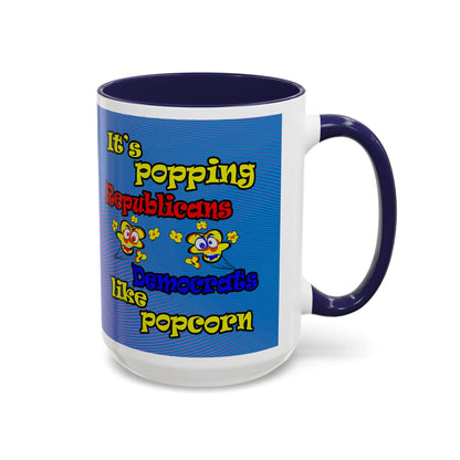 popping like popcorn - Accent Mug (light blue-purple wave)