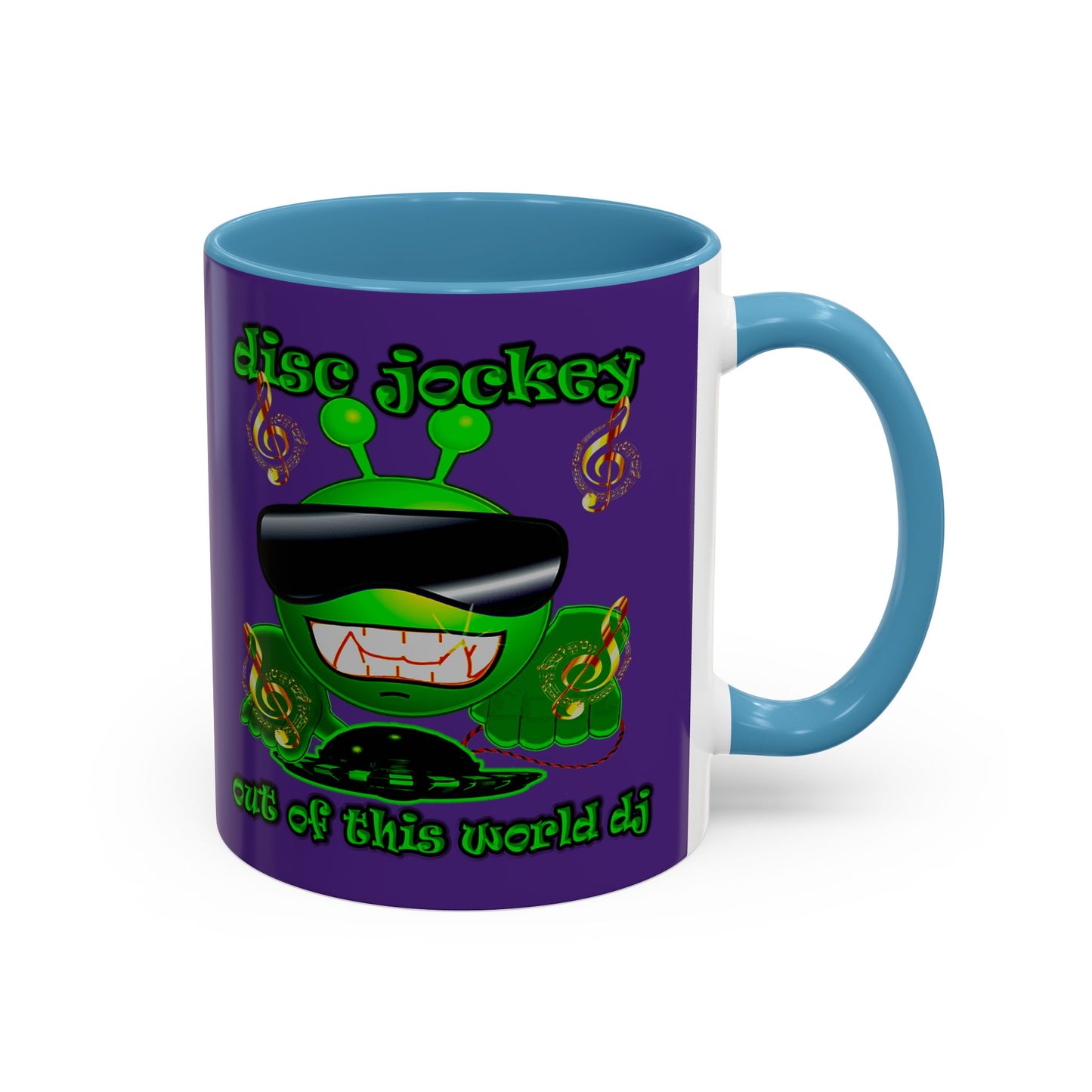 disc jockey - Accent Mug (purple)