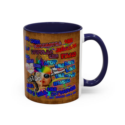 drop the beat - Accent Mug (brown papyrus)