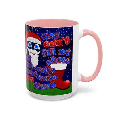 santa's shoes - Accent Mug ('snoops' background)