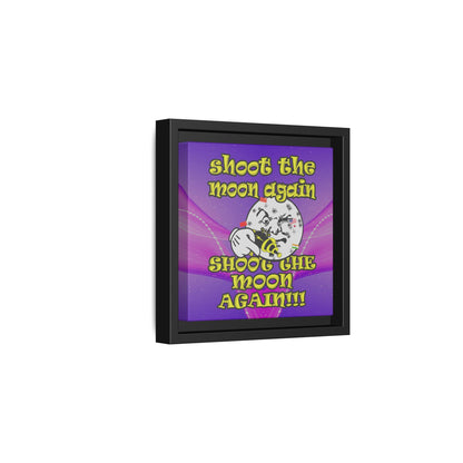 shoot the moon again - framed canvas art (purple-pink wave)