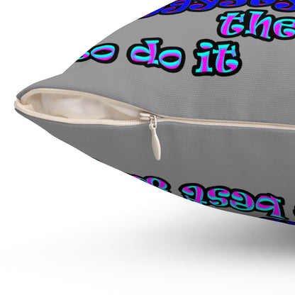 doggystyle - Spun Polyester Square Pillow - (grey)