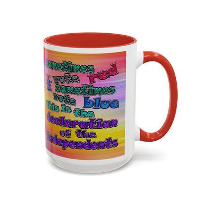 declaration of the independents - Accent Mug (color blur)