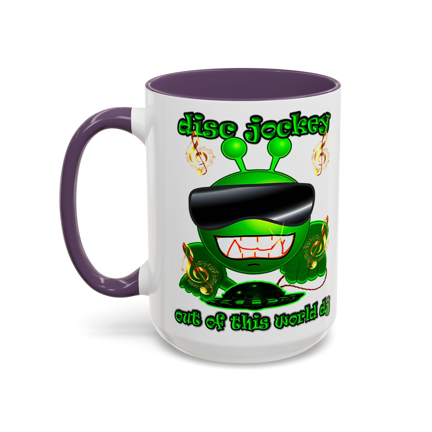 disc jockey - Accent Mug (white)
