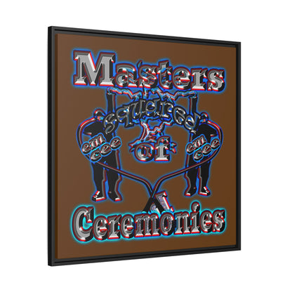 em cee squared - framed canvas art (brown)