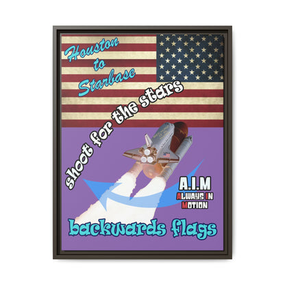 shoot for the stars - framed canvas art (light purple)