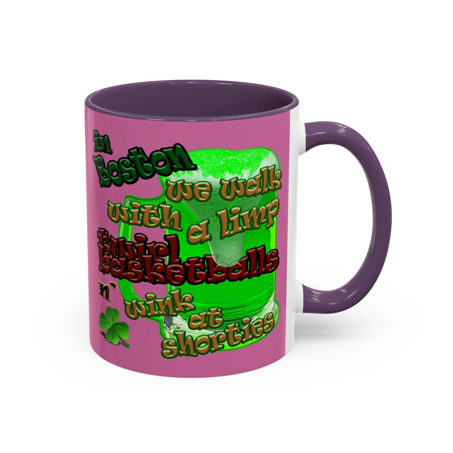 celtics logo - Accent Mug (light pink)