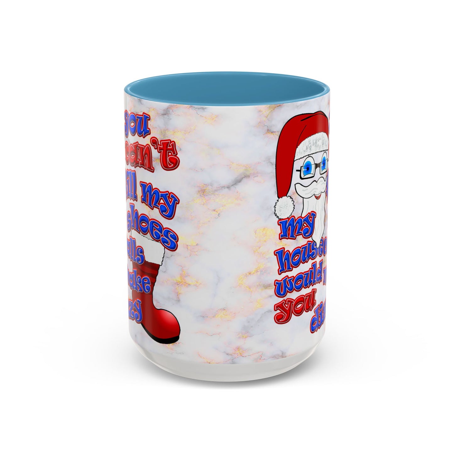 santa's shoes - Accent Mug (white marble)