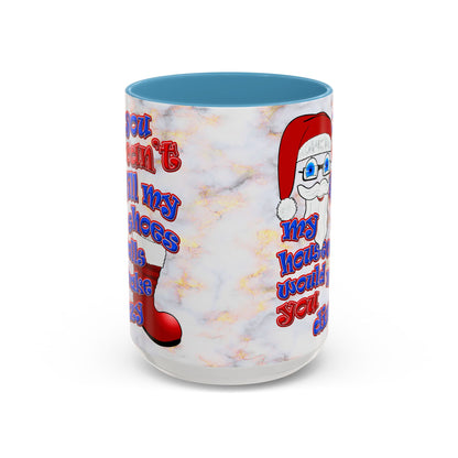 santa's shoes - Accent Mug (white marble)