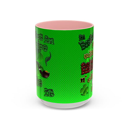 celtics logo - Accent Mug (logo green)