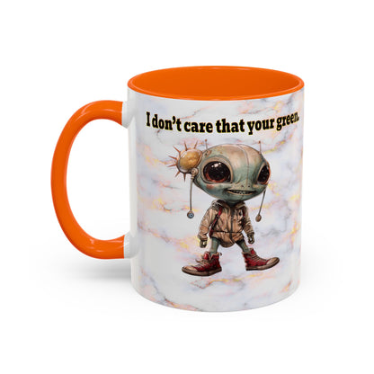 I don't care that your grey - Accent Mug (white marble)