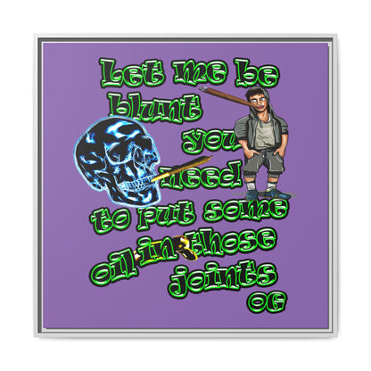 og - framed canvas art (light purple)