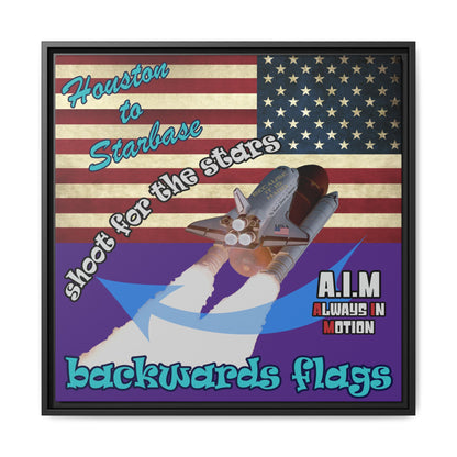 shoot for the stars - framed canvas art (purple)