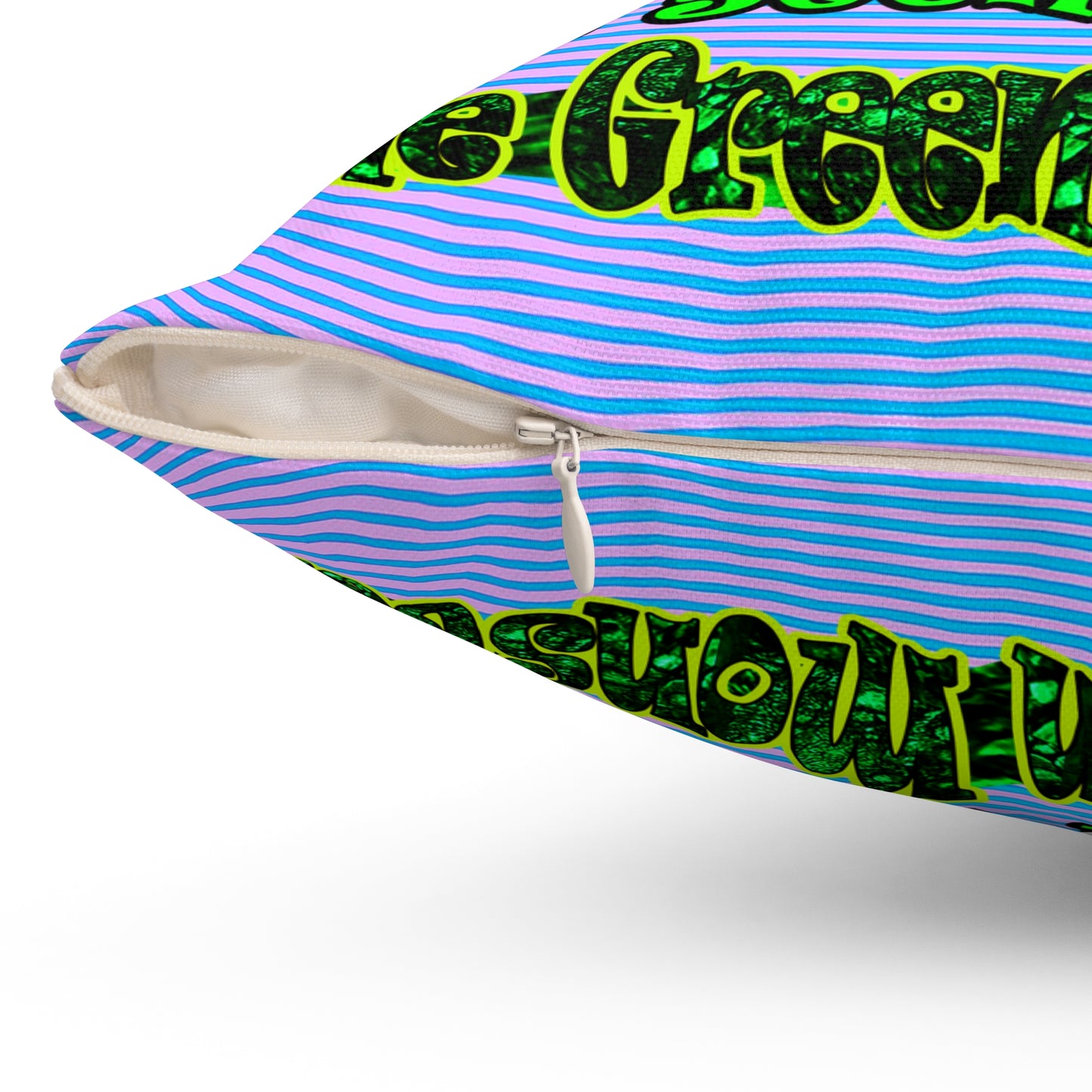 christmas spirits of boston - Spun Polyester Square Pillow - (light blue-purple wave)