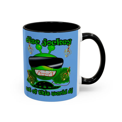 disc jockey - Accent Mug (light blue)