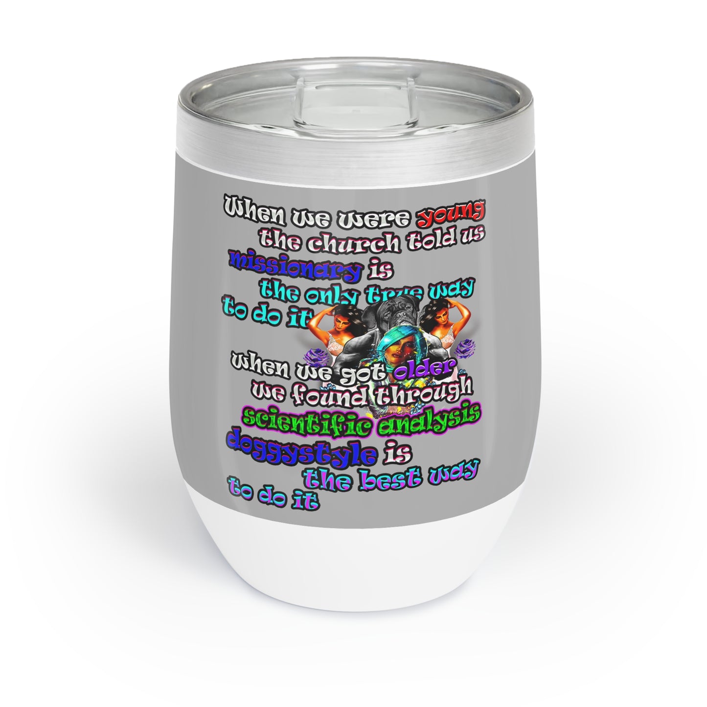 doggystyle - Chill Wine Tumbler (light grey)