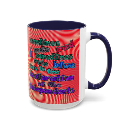declaration of the independents - Accent Mug (yellow-orange wave)