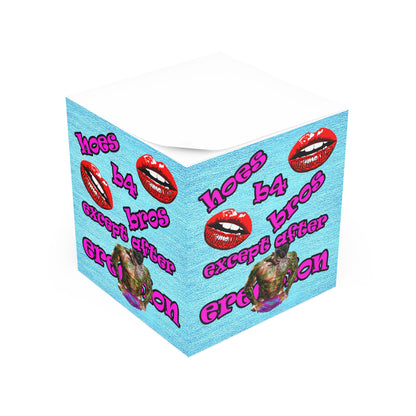 hoes b4 bros - note cube (faded blue)