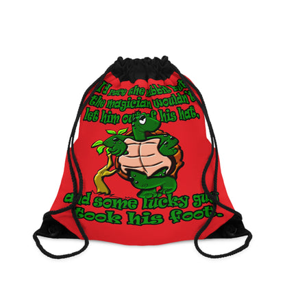 turtle race - Drawstring Bag (red)
