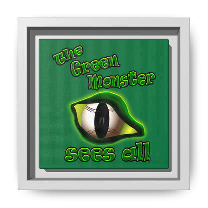 green monster - framed canvas art (dark green)