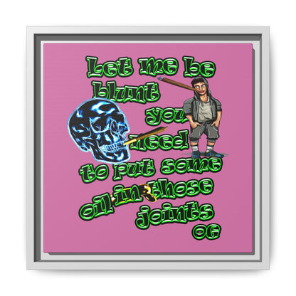 og - framed canvas art (light pink)