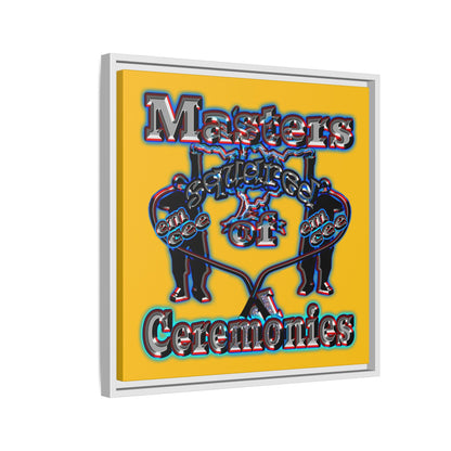 em cee squared - framed canvas art (yellow)