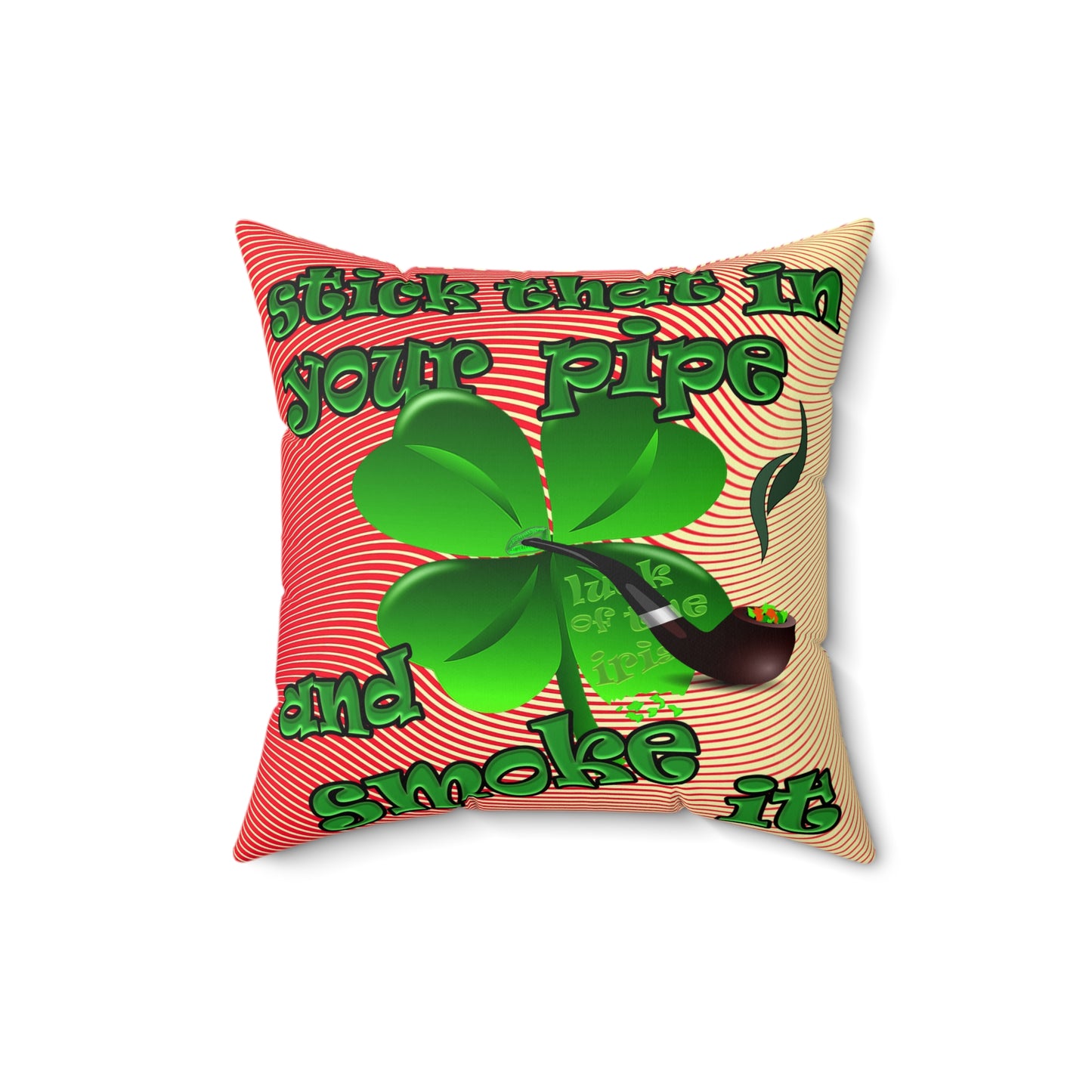 celtics logo - Spun Polyester Square Pillow - (yellow-orange wave)