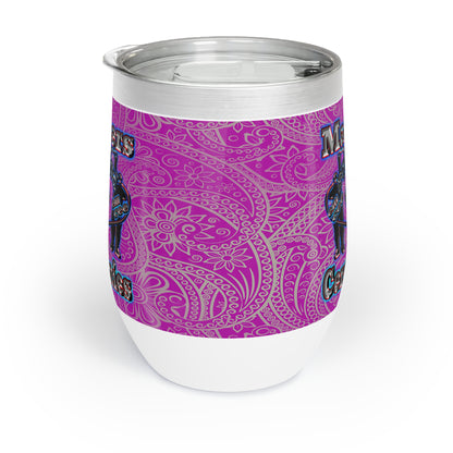 em cee squared - Chill Wine Tumbler (pink swirl)