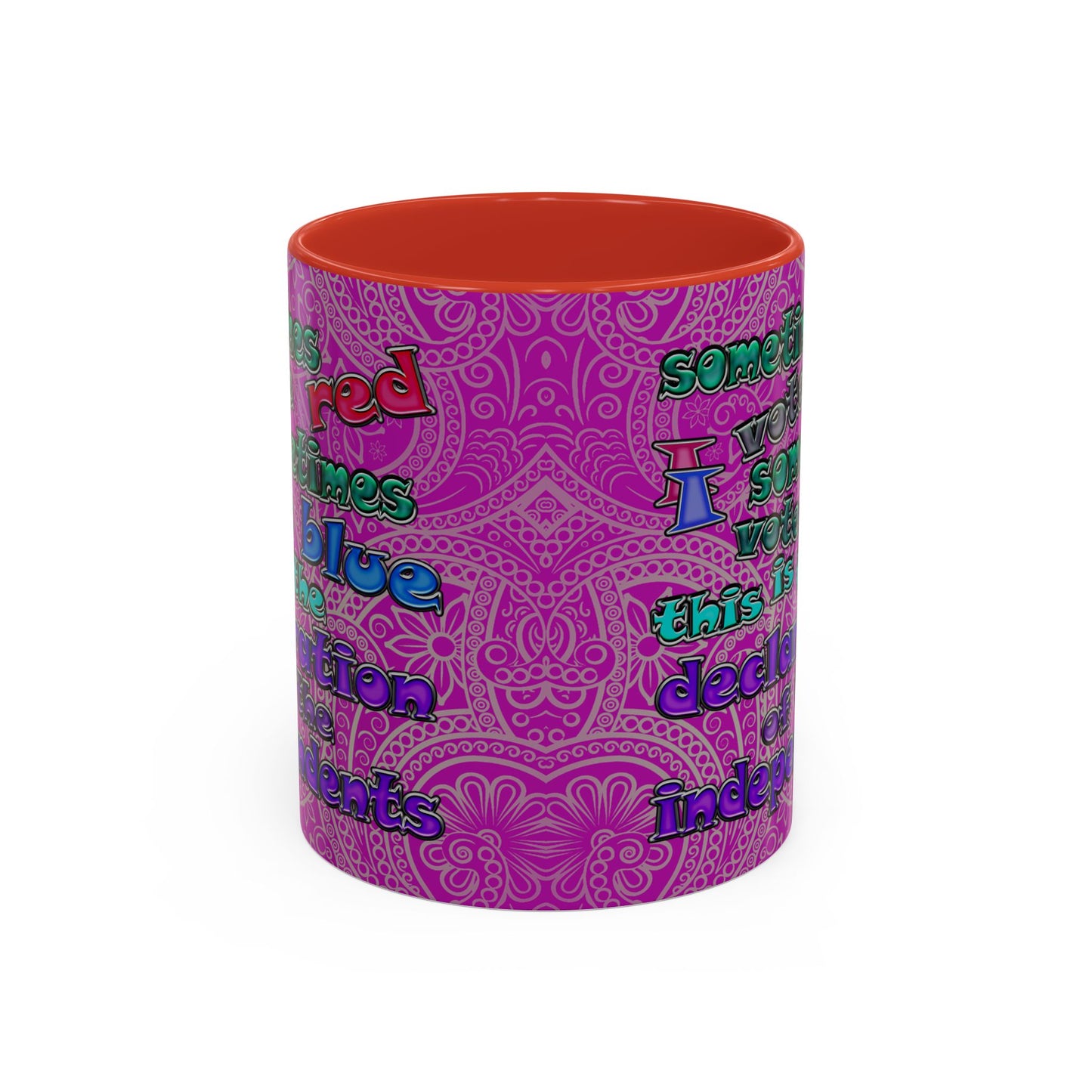 declaration of the independents - Accent Mug (pink swirl)