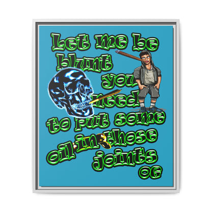 og - framed canvas art (turquoise)