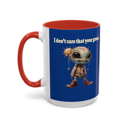 I don't care that your grey - Accent Mug (dark blue)