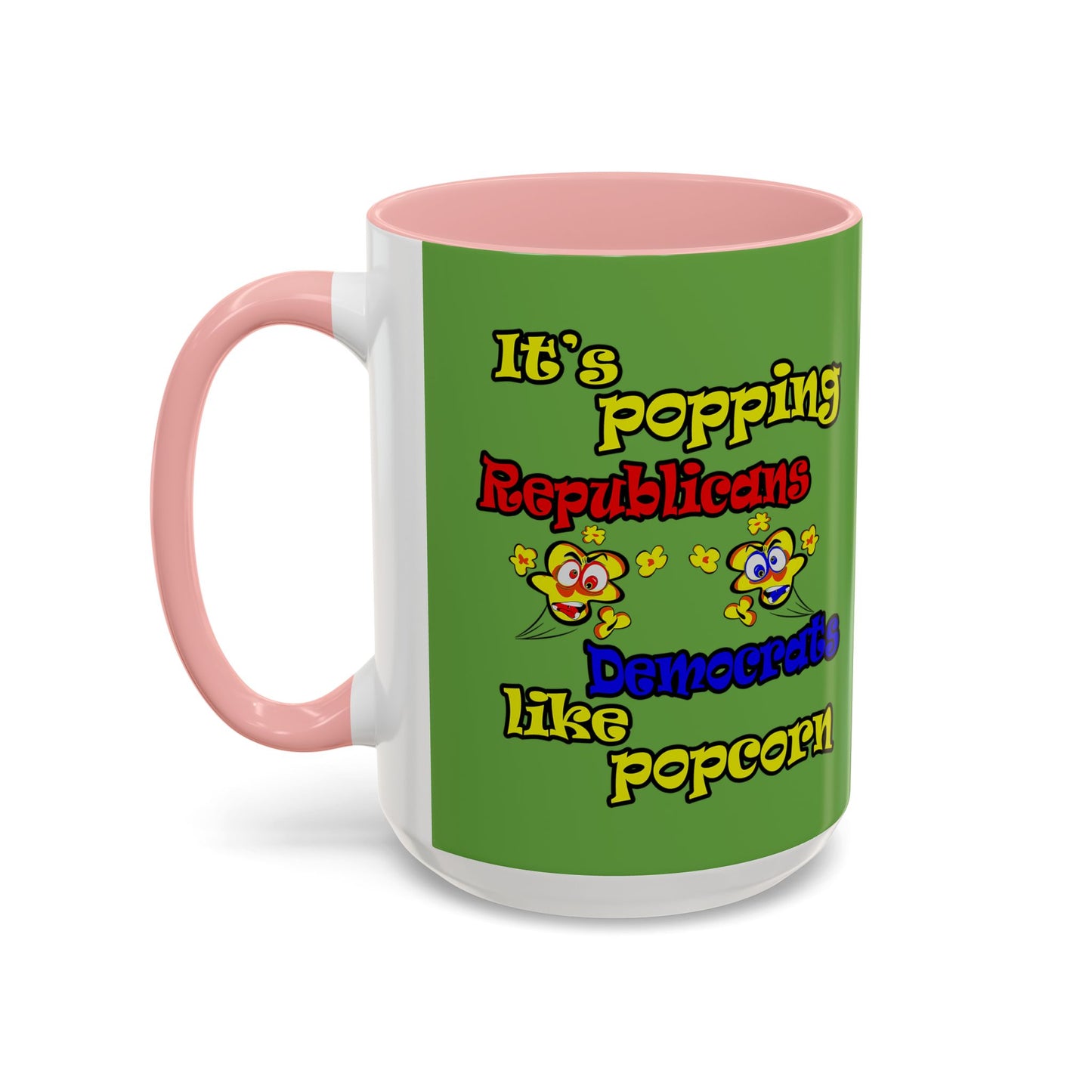 popping like popcorn - Accent Mug (green)