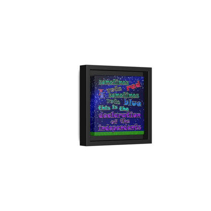 declaration of the independents - framed canvas art ('snoops' background)