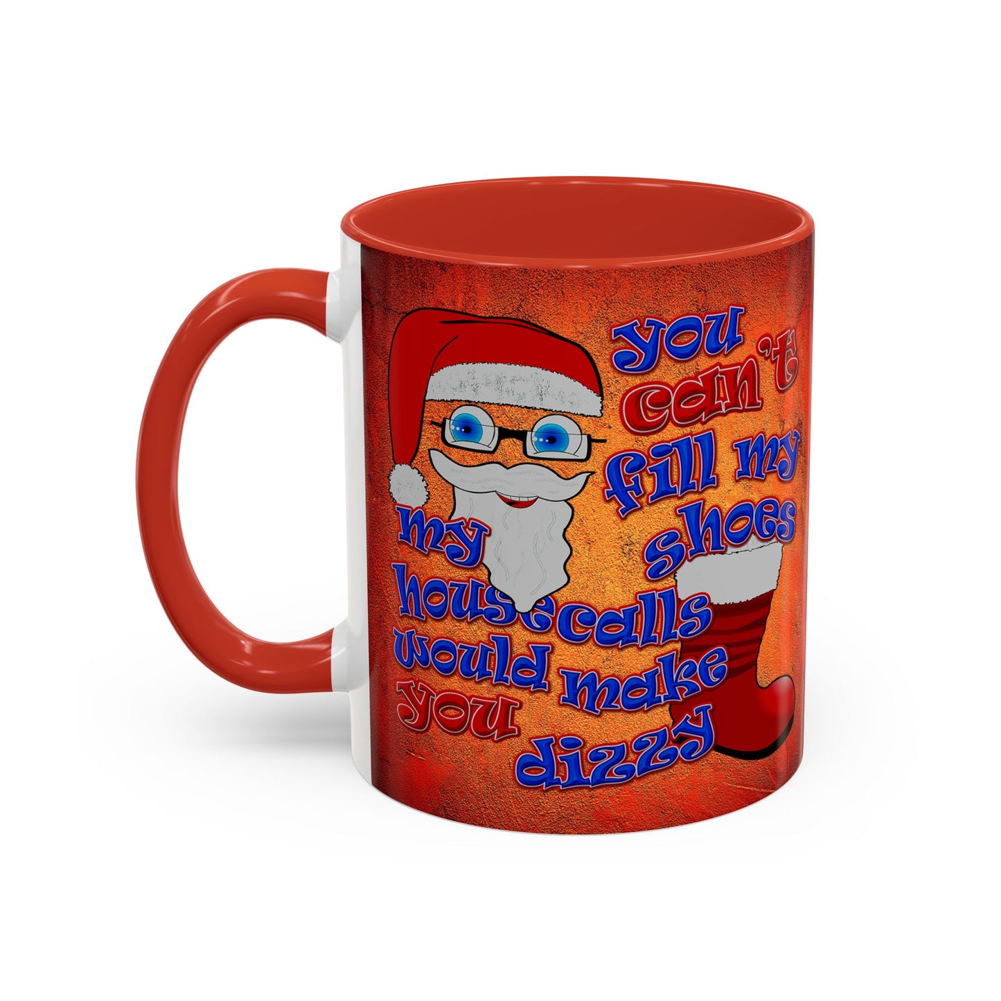 santa's shoes - Accent Mug (burnt orange)