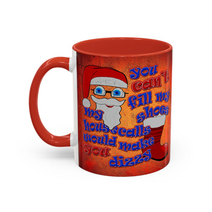 santa's shoes - Accent Mug (burnt orange)
