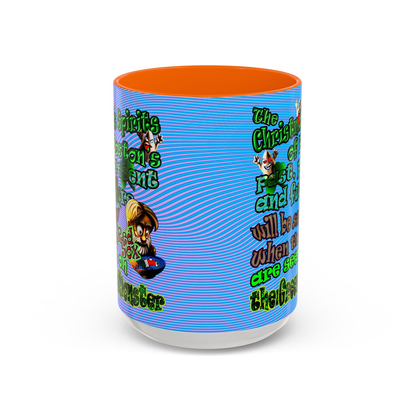 christmas spirits of boston - Accent Mug (light blue-purple wave)