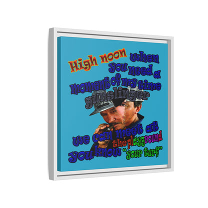 high noon - framed canvas art (turquoise)