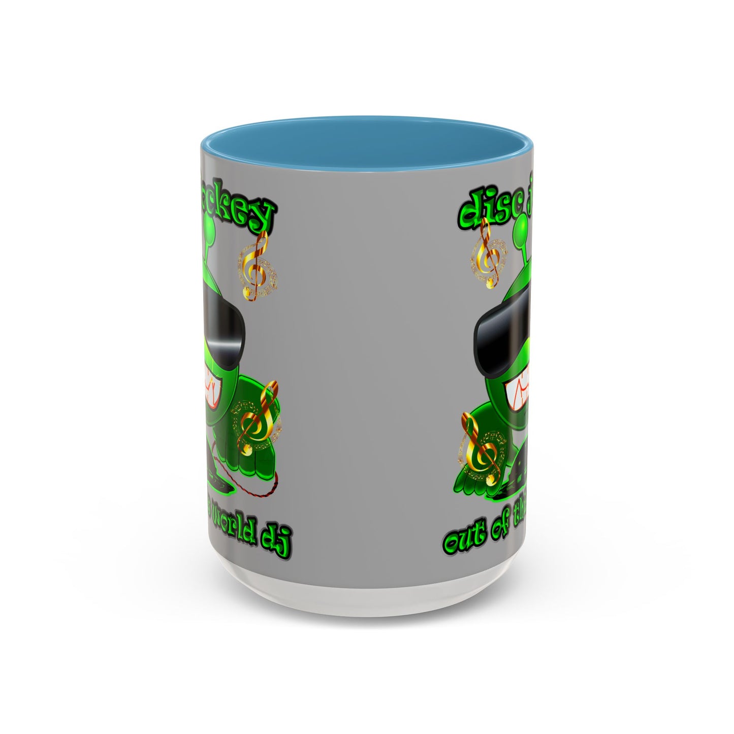 disc jockey - Accent Mug (light grey)
