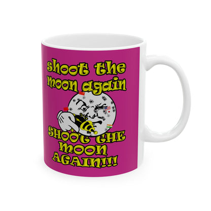 shoot the moon again - White Mug (pink)