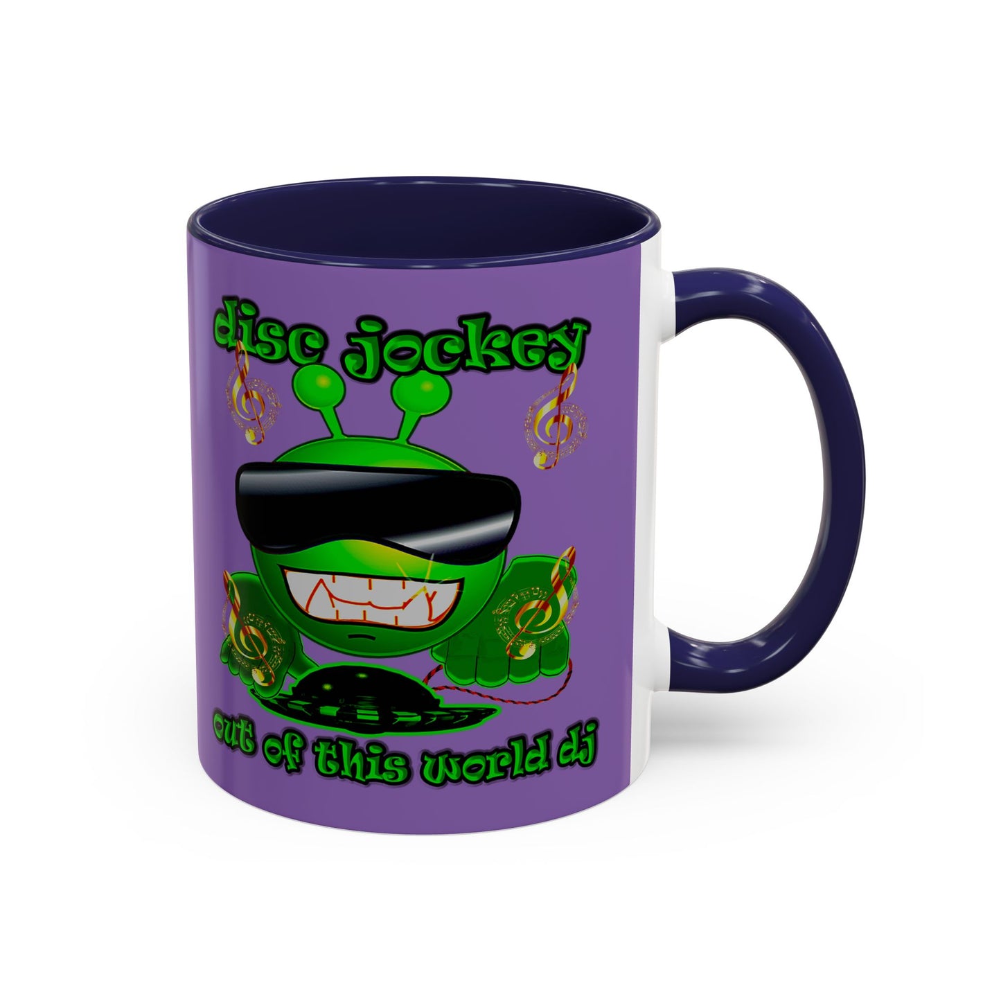 disc jockey - Accent Mug (light purple)