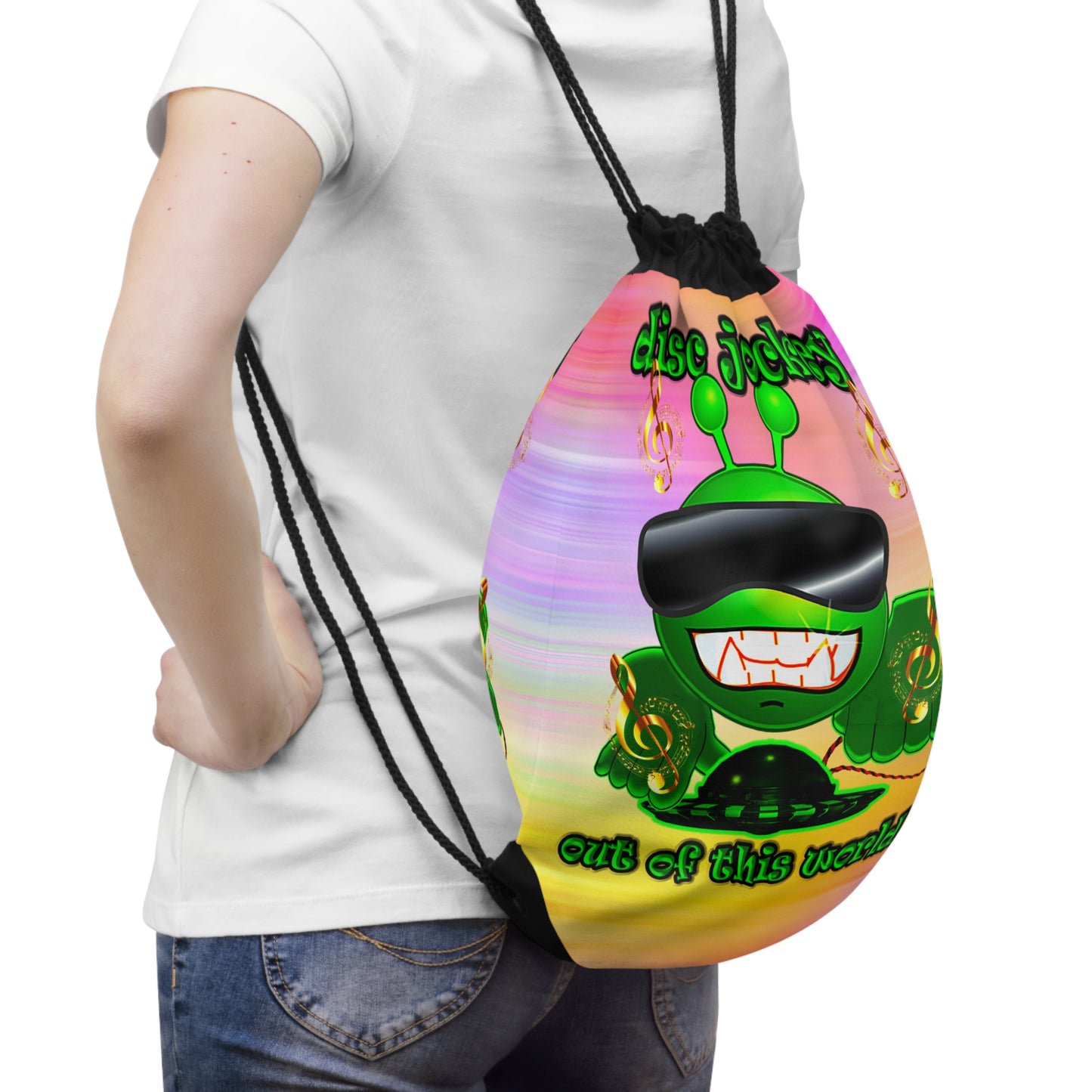 disc jockey - Drawstring Bag (color blur)