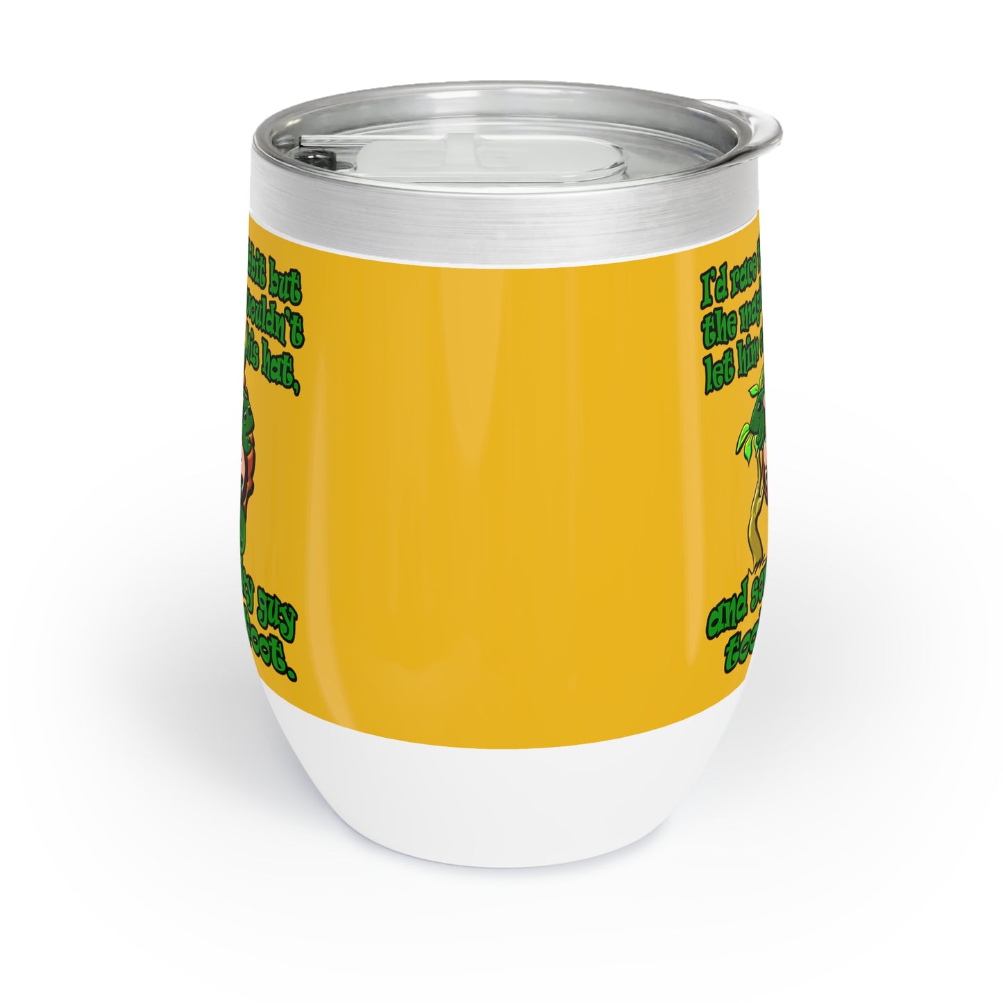 turtle race - Chill Wine Tumbler (yellow)