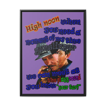 high noon - framed canvas art (light purple)