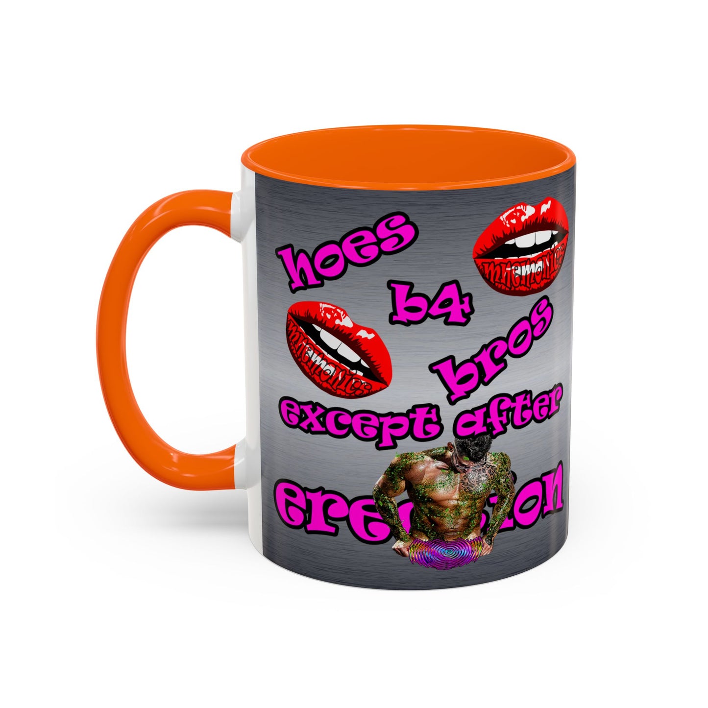 hoes b4 bros - Accent Mug (brushed nickel)