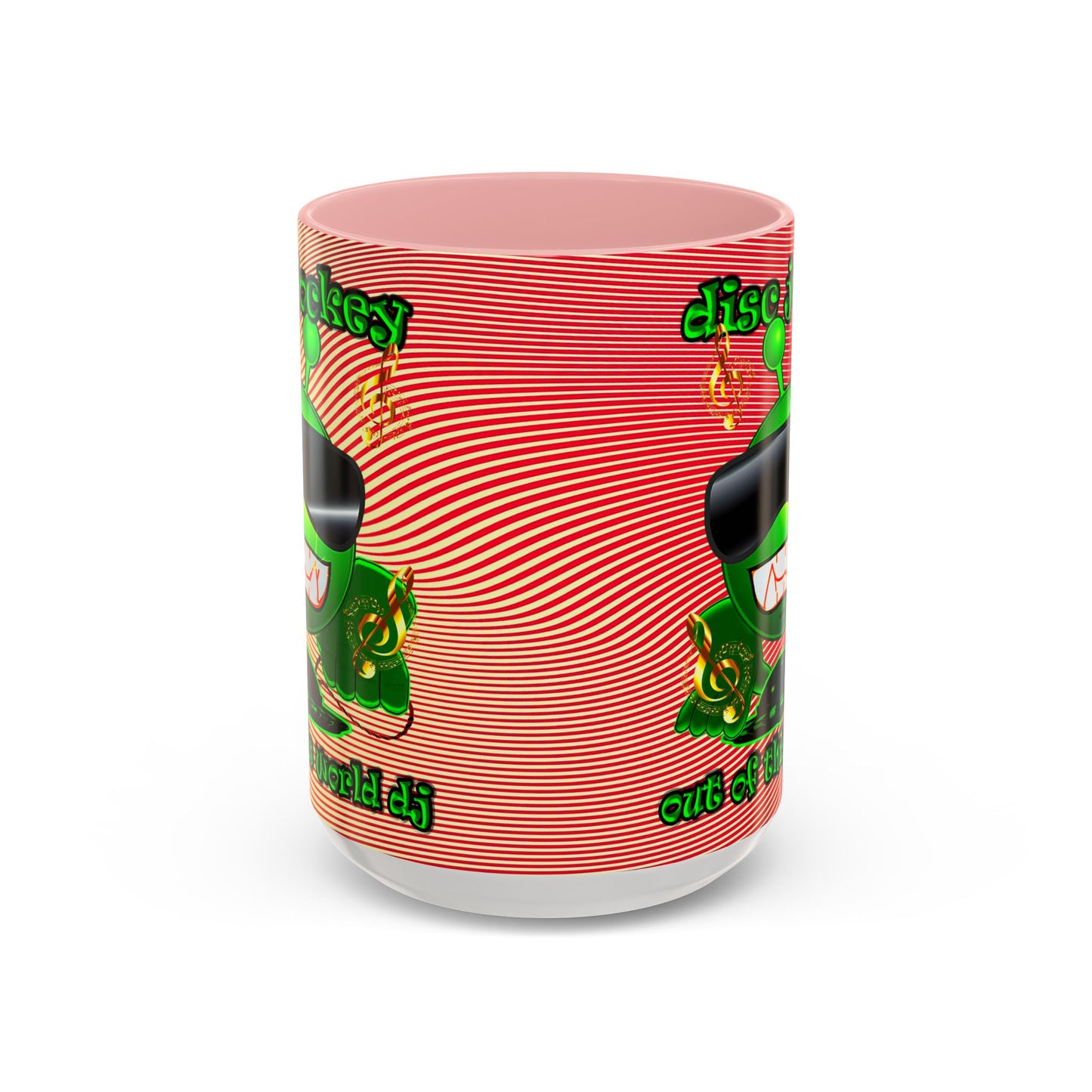 disc jockey - Accent Mug (yellow-orange wave)