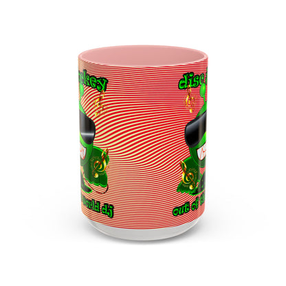 disc jockey - Accent Mug (yellow-orange wave)